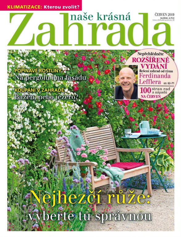 titulní strana časopisu Naše krásná zahrada a jeho předplatné