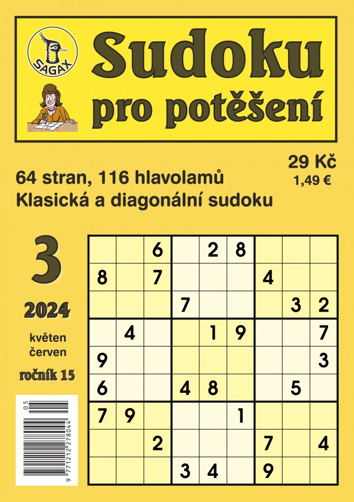 titulní strana časopisu Sudoku pro potěšení a jeho předplatné