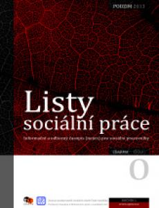 obálka časopisu Sociální pracovník