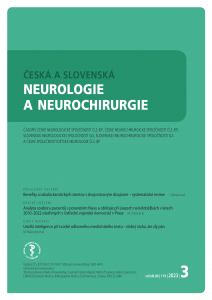 obálka časopisu Česká a slovenská neurologie a neurochirurgie 3/2023