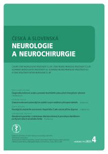 titulní strana časopisu Česká a slovenská neurologie a neurochirurgie 2023//4