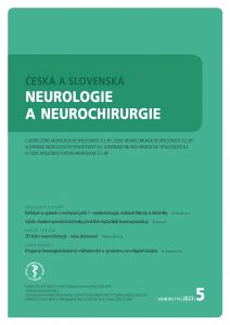 titulní strana časopisu Česká a slovenská neurologie a neurochirurgie 2023//5