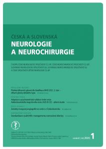 titulní strana časopisu Česká a slovenská neurologie a neurochirurgie 2024//1