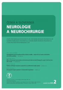 titulní strana časopisu Česká a slovenská neurologie a neurochirurgie 2024//2