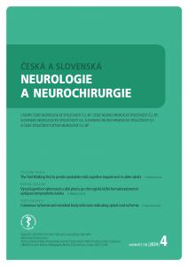 obálka časopisu Česká a slovenská neurologie a neurochirurgie 4/2024