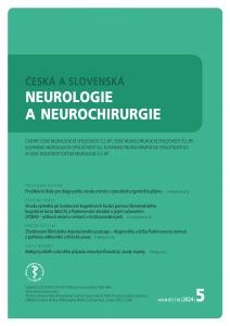 obálka časopisu Česká a slovenská neurologie a neurochirurgie  5/2024