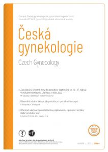 titulní strana časopisu Česká gynekologie 2023//4