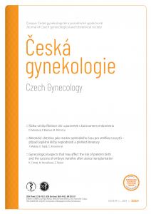 obálka časopisu Česká gynekologie  6/2024