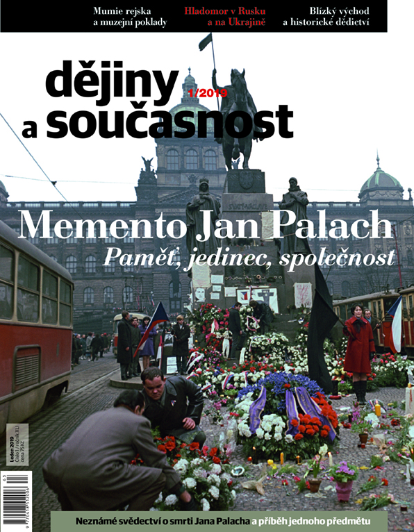 obálka časopisu Dějiny a současnost 1/19 - Memento Jan Palach