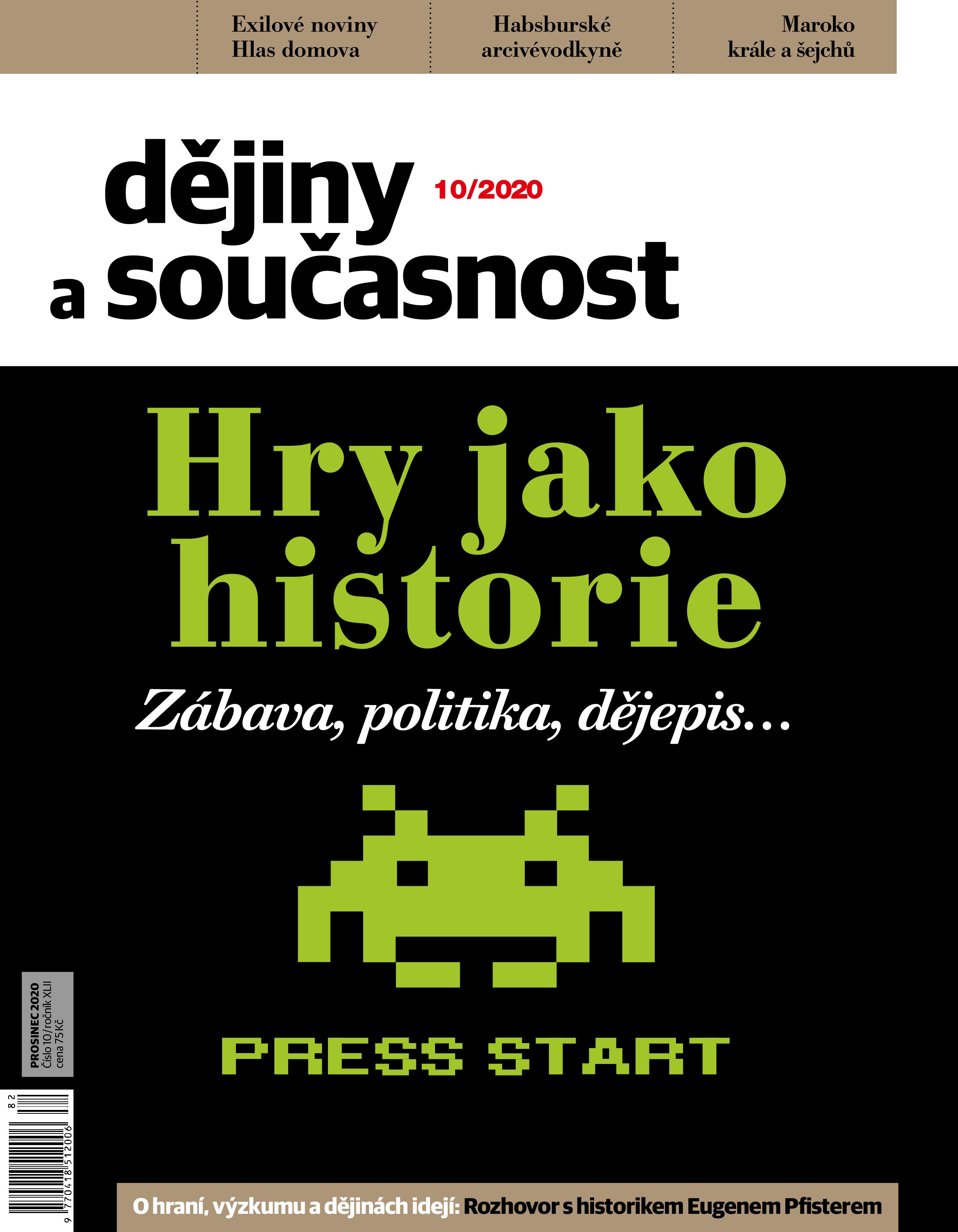 obálka časopisu Dějiny a současnost 10/2020 - Hry jako historie