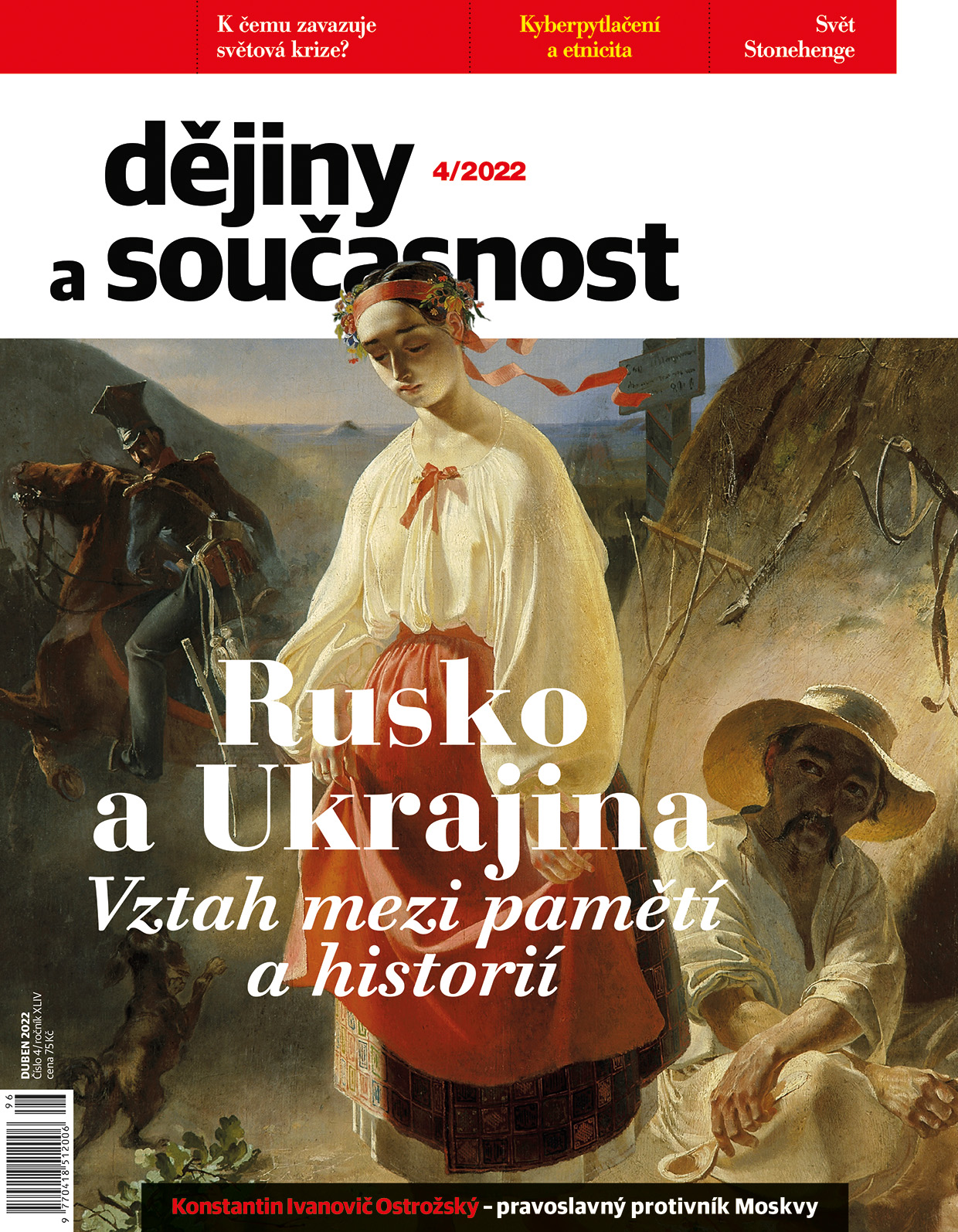 obálka časopisu Dějiny a současnost 4/2022 - Rusko a Ukrajina