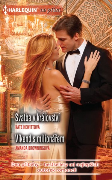 Svatba v království (Kate Hewittová) - Američanka Phoebe by o rodině bývalého manžela nejraději už v životě neslyšela! Jenomže to příbuzenstvo není jen tak ledajaké: jde o mocný panovnický rod ostrovního království Amarnes. Po šesti letech od chvíle, kdy se Phoebe s manželem rozešla, se u ní náhle objeví jeho bratranec Leo. Muž, který se pokoušel před lety její manželství zmařit, muž, který nyní usiluje o ni a o jejího syna, muž, který se zdá být jejím jediným přítelem...<br>
<br>
Víkend s milionářem (Amanda Browningová) - Před lety se Aimi rozhodla, že nemá právo na štěstí! Že musí sama sebe trestat a odpírat si vše, co by jí mohlo přinést radost. A proto je pro ni zájem přitažlivého Jonase tak nevítaný. Protože cítí, že by mu snadno podlehla. Protože ví, že by mu podlehnout chtěla. A protože by tím porušila přísahu, kterou dala sama sobě.<br>
Jonas naštěstí není zdaleka tak povrchní, jak o něm píše bulvární tisk. A rozhodne se o Aimino – a své – štěstí bojovat!<br>
<br>
<br>
<br>
Kat. číslo: 508 H 07/25 <br>
Rozsah: 320 stran <br>
Cena: 150 Kč <br>
Cena pro vás: 139 Kč