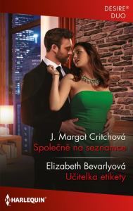 Společně na seznamce (J. Margot Critchová) - Misha Lawová má trable. Vytvořila úspěšnou seznamovací aplikaci, která má šanci prorazit na technologickém trhu, ale najednou se začínají množit případy, kdy spáruje naprosto nevhodné lidi. Misha se obrátí na svého největšího investora, přitažlivého Treye Winterse, který je znám svými technologickými dovednostmi, aby jí pomohl zkontrolovat každý aspekt jejího kódu. Společná práce ale vede k velmi rychlému rozvinutí něžných citů...<br>
<br>
Učitelka etikety (Elizabeth Bevarlyová) - Nádherná, sobecká, povrchní a nafoukaná, tak se jevila Ava Peytonovi na střední škole. Princezna z nejvyšších kruhů, o které mohl tak leda snít… Po šestnácti letech se s železnou cílevědomostí vypracoval na muže, který byl co do bohatství Avě roven. To ovšem netušil, jak osud s Avou a její rodinou zatočil a jaká je to ironie, že ho bude učit etiketě, aby do jejích společenských kruhů bezchybně zapadl...<br>
<br>
<br>
Kat. číslo: 1315 O 05/25 <br>
Rozsah: 320 stran <br>
Cena: 150 Kč <br>
Cena pro vás: 139 Kč