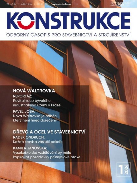 obálka časopisu Konstrukce 1/2024