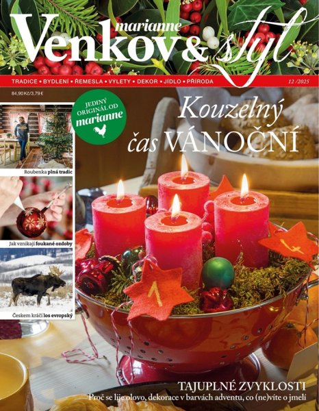obálka časopisu Marianne Venkov & styl 12/2025