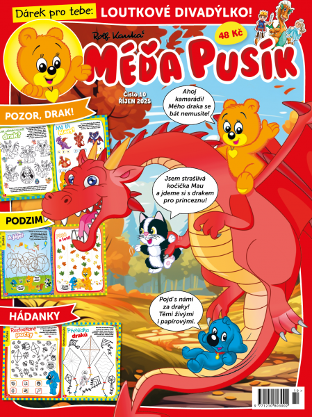 obálka časopisu Méďa Pusík 10/2025