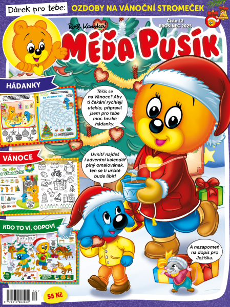 obálka časopisu Méďa Pusík 12/2025