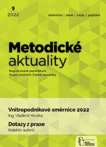 obálka časopisu Metodické aktuality Metodické aktuality 9/2022