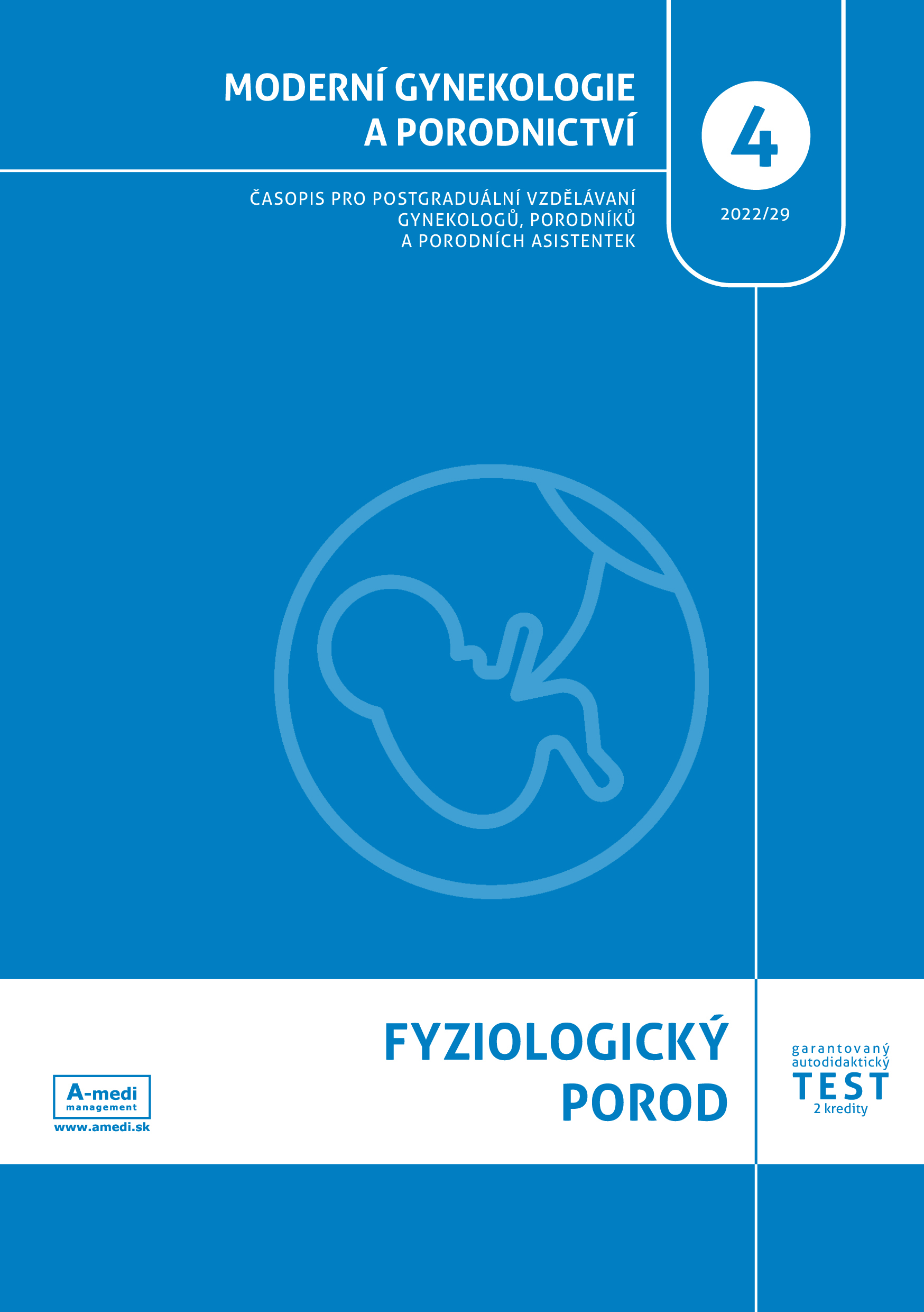 obálka časopisu Moderní gynekologie a porodnictví 4/2022