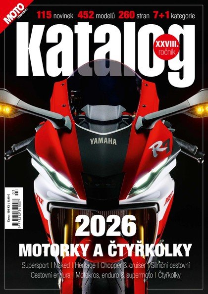 obálka časopisu Motohouse katalog motorek a čtyřkolek 1/2026