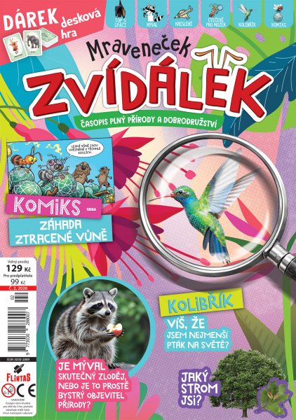 obálka časopisu Mraveneček Zvídálek 2/2026