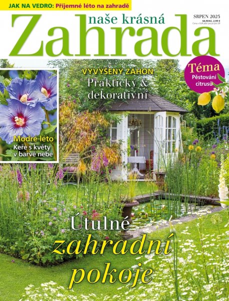 obálka časopisu Naše krásná zahrada 8/2025
