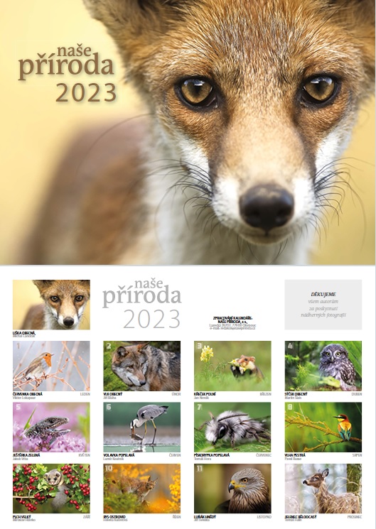 obálka časopisu Naše příroda kalendář Kalendář 2023