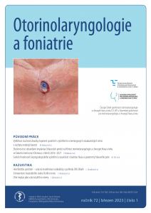 obálka časopisu Otorinolaryngologie a foniatrie 1/2023