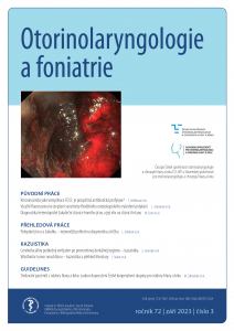 obálka časopisu Otorinolaryngologie a foniatrie 3/2023