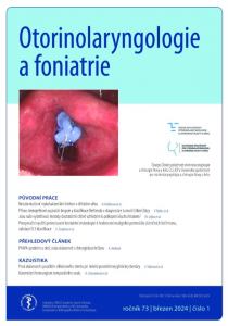 obálka časopisu Otorinolaryngologie a foniatrie 1/2024