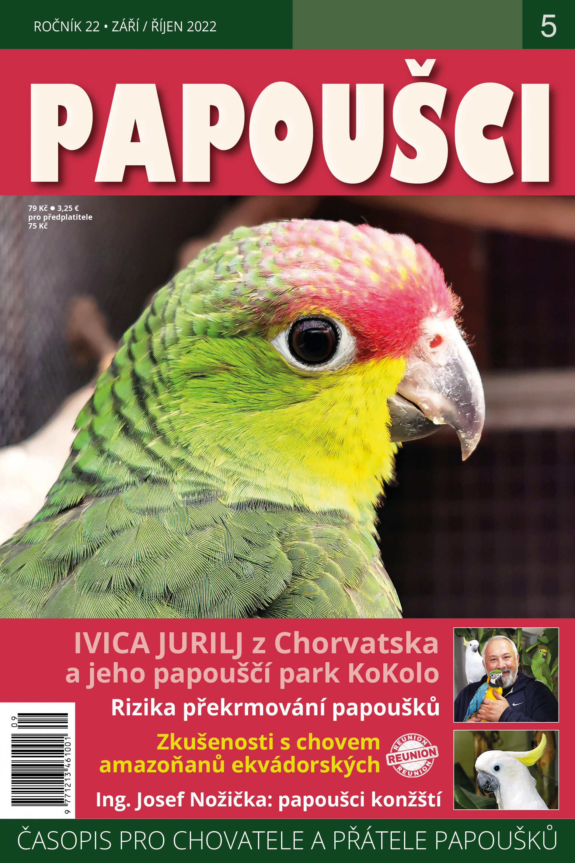 obálka časopisu Papoušci 5/2022