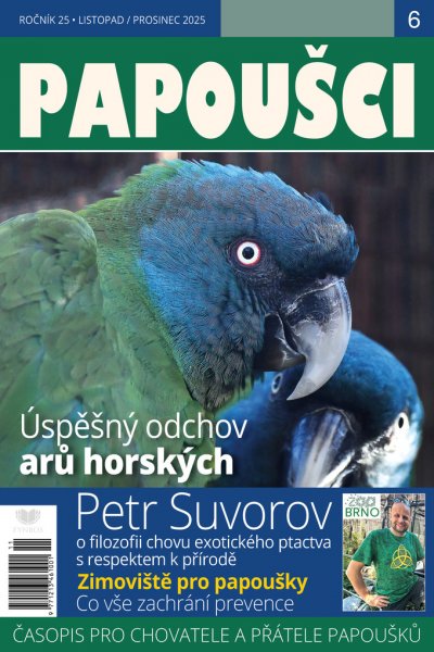 obálka časopisu Papoušci 6/2025