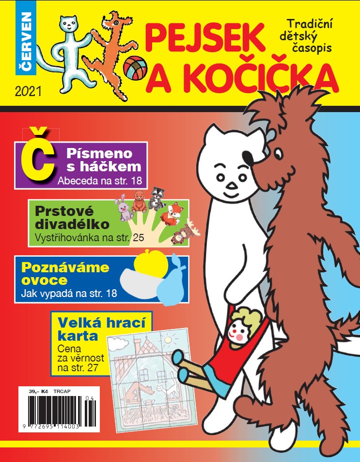 obálka časopisu Pejsek a kočička ČERVEN 4/21