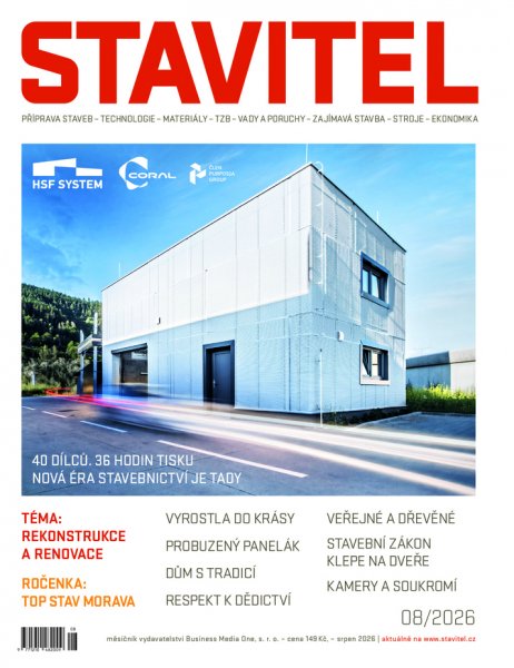 obálka časopisu Stavitel 8/2026