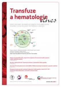 obálka časopisu Transfuze a hematologie dnes 4/2023