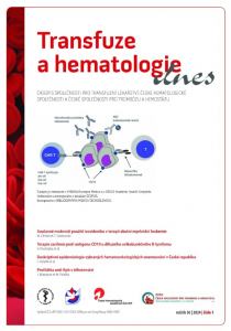 titulní strana časopisu Transfuze a hematologie dnes 2024//1