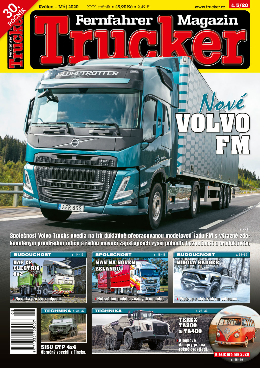 obálka časopisu Trucker 5/2020