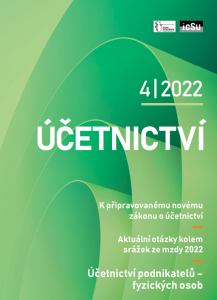 obálka časopisu Účetnictví Účetnictví 4/2022