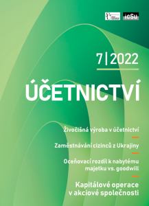 titulní strana časopisu Účetnictví 2022//7