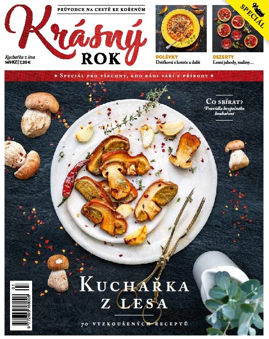 titulní strana časopisu Kuchařka z lesa - Krásný rok a jeho předplatné