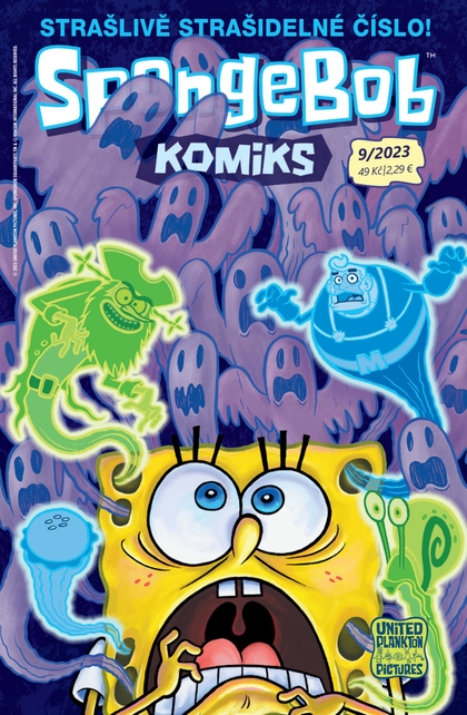titulní strana časopisu SpongeBob komiks a jeho předplatné