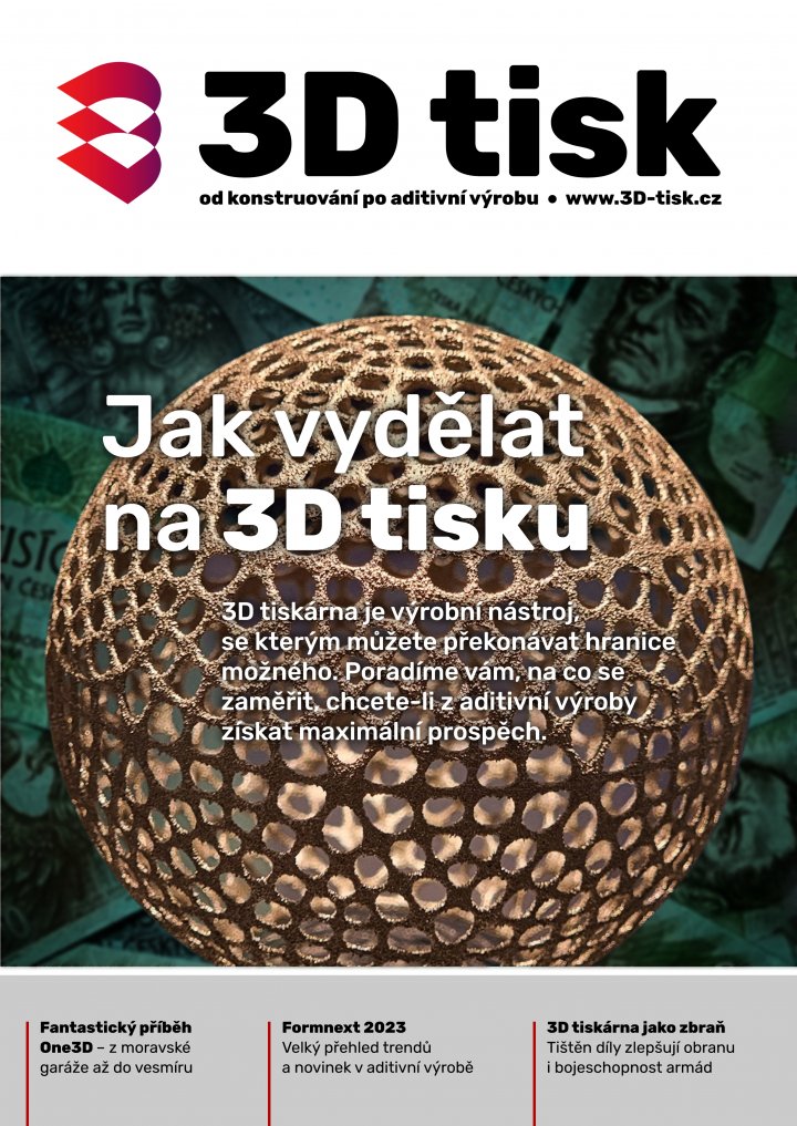 titulní strana časopisu 3D tisk a jeho předplatné