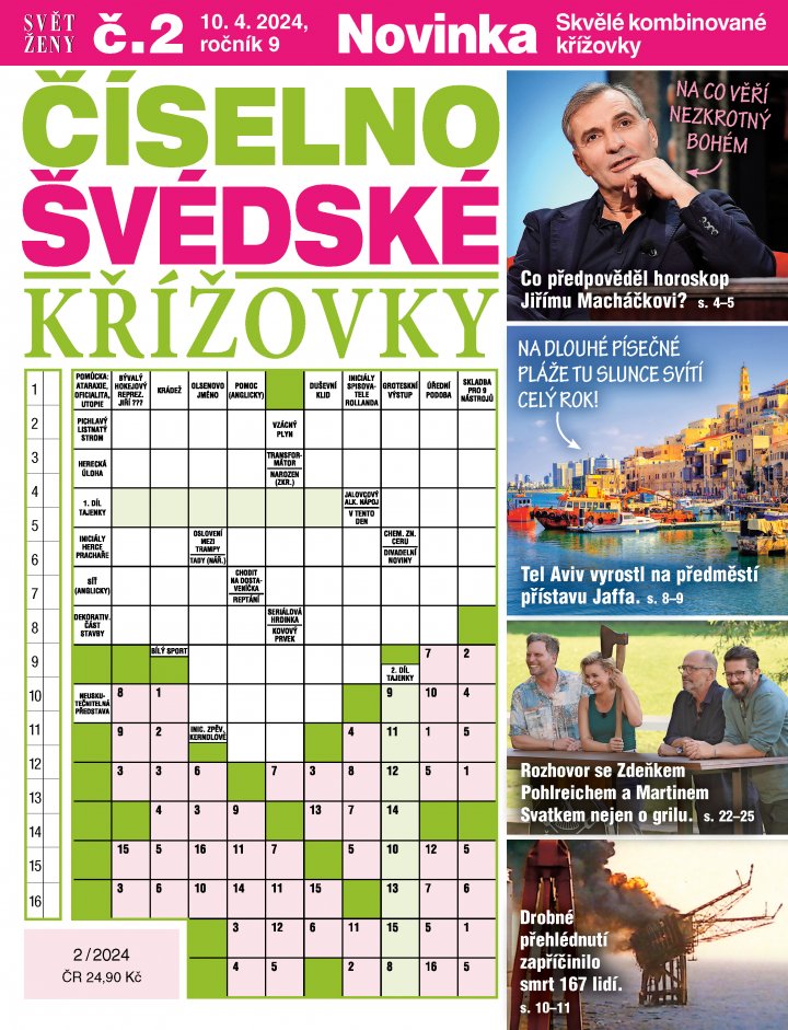 titulní strana časopisu Svět ženy Číselno-švédské křížovky a jeho předplatné