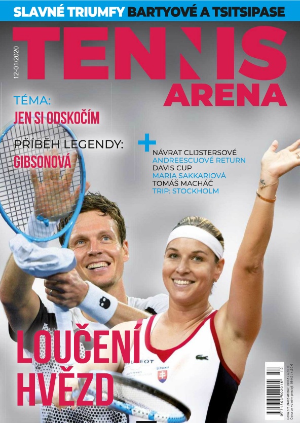 titulní strana časopisu Tennis Arena a jeho předplatné