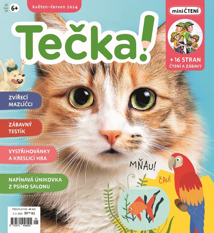 titulní strana časopisu Tečka! a jeho předplatné