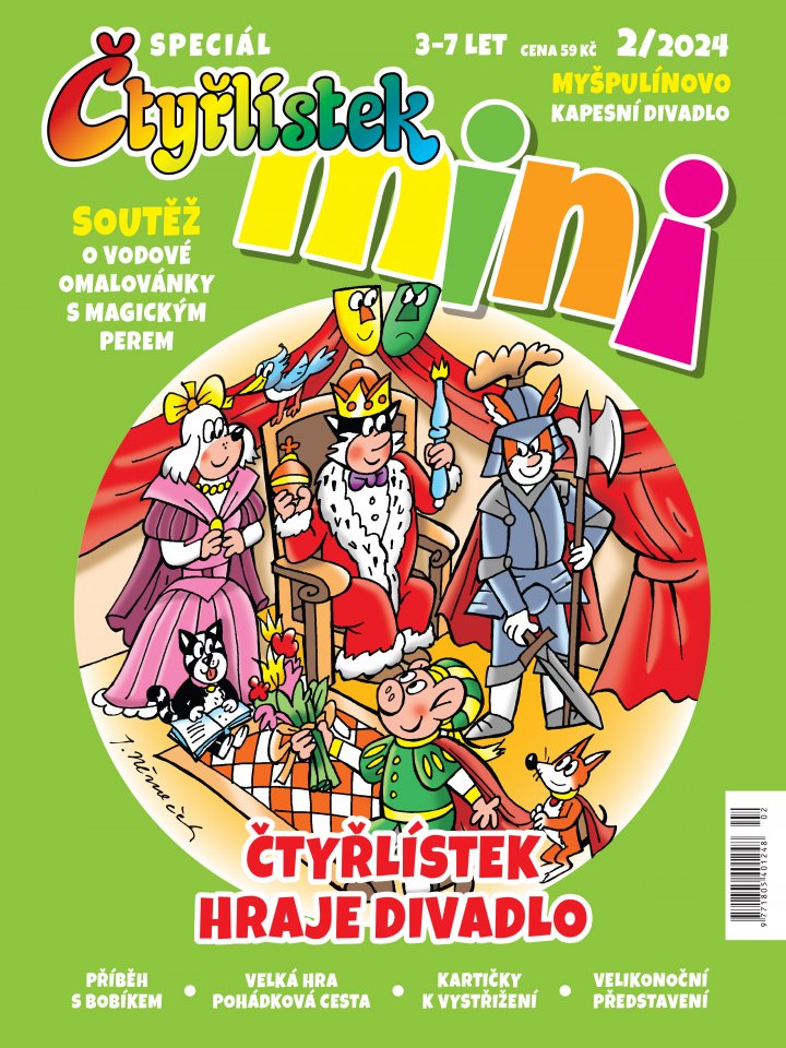 titulní strana časopisu Čtyřlístek MINI a jeho předplatné