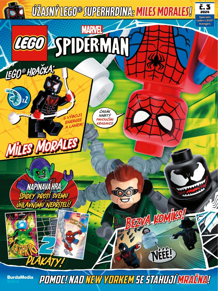 titulní strana časopisu LEGO® MARVEL AVENGERS a jeho předplatné