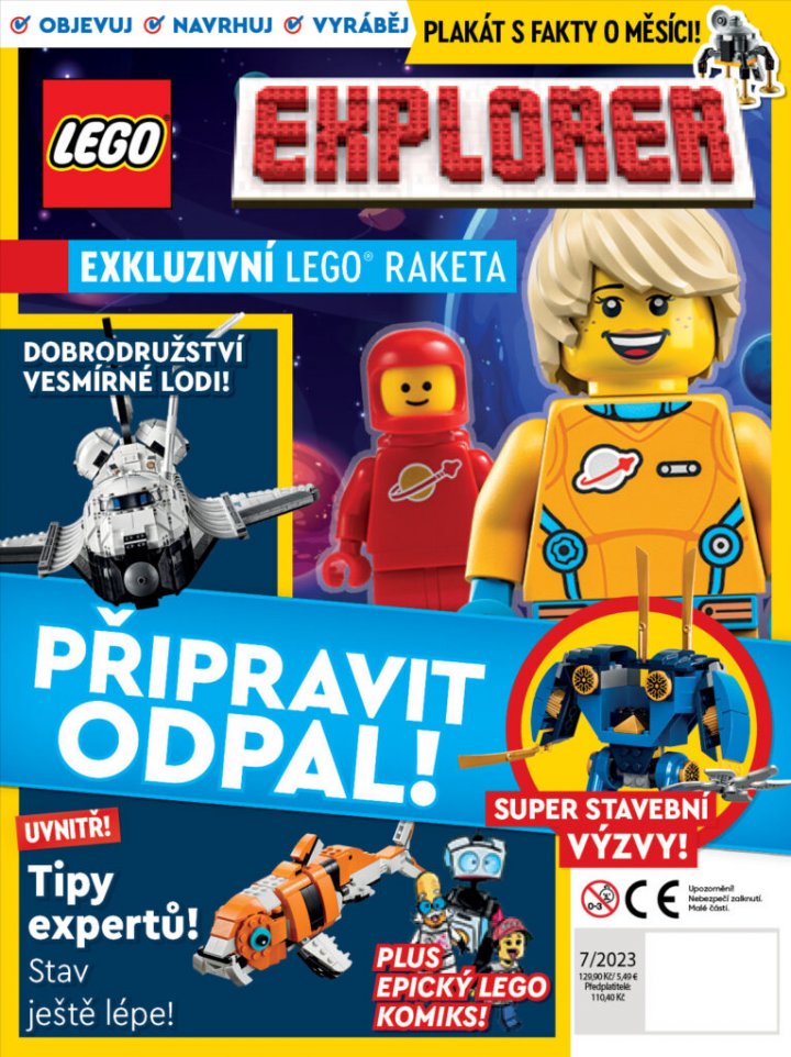 titulní strana časopisu LEGO Explorer a jeho předplatné
