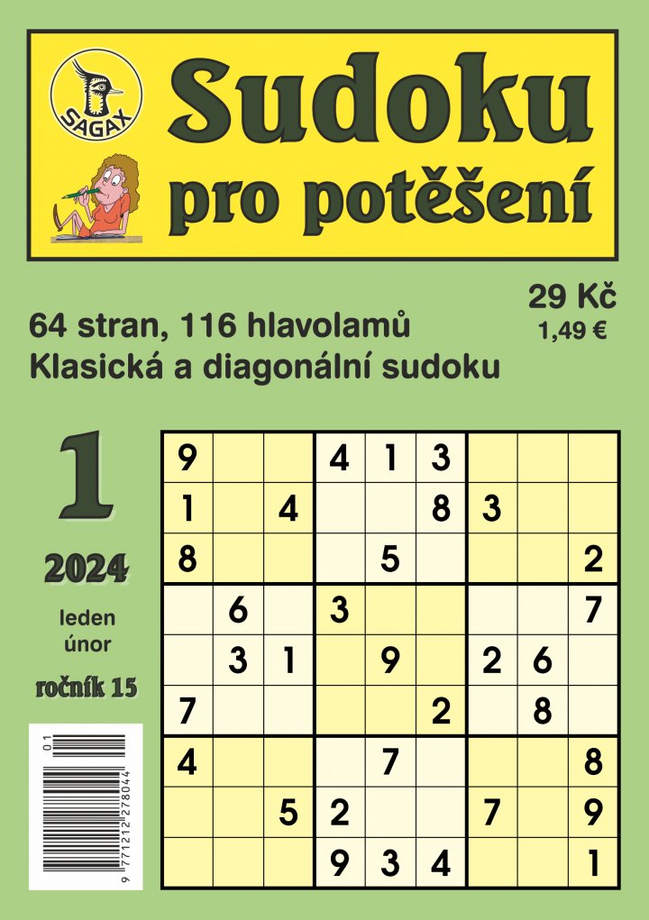 titulní strana časopisu Sudoku pro potěšení a jeho předplatné