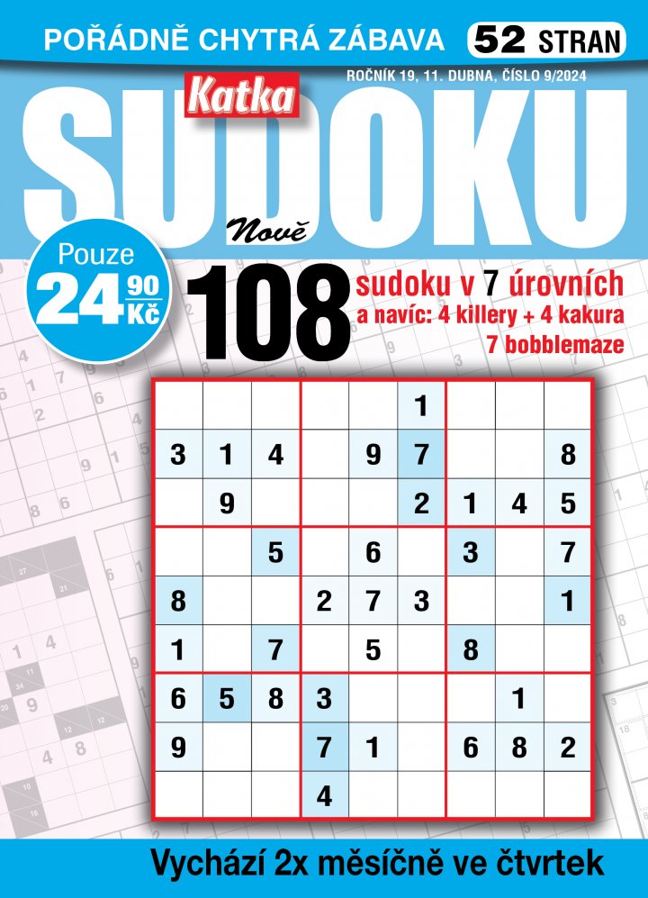 titulní strana časopisu Katka Sudoku a jeho předplatné